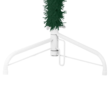 vidaXL Slim Artificial Half Christmas Tree with Stand Green 210 cm