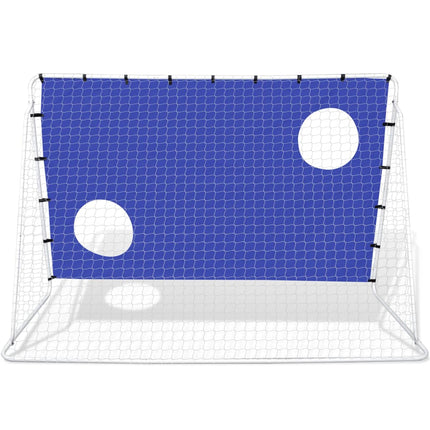 vidaXL Soccer Goal with Aiming Wall Steel 240 x 92 x 150 cm High-quality