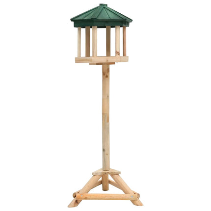 vidaXL Standing Bird Feeder Solid Firwood 33x106 cm