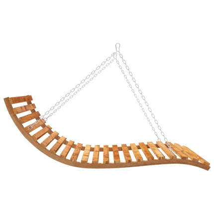 vidaXL Swing Bed Solid Bent Wood with Teak Finish 115x147x46 cm
