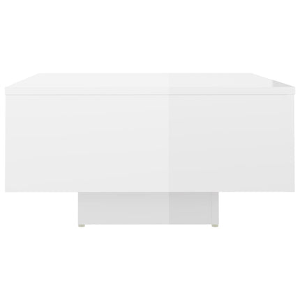 vidaXL Coffee Table High Gloss White 60x60x31.5 cm Chipboard