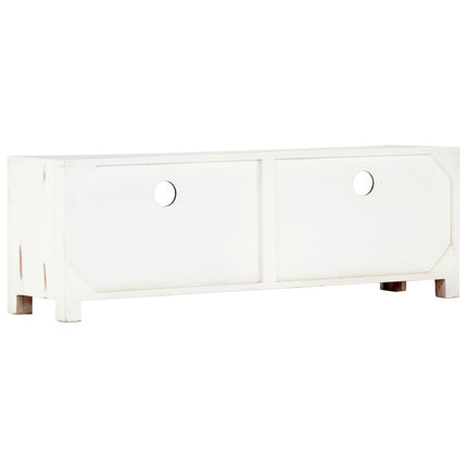 vidaXL TV Cabinet White 120x30x40 cm Solid Acacia Wood