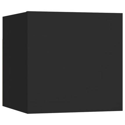 Wall Mounted TV Cabinets 2 pcs Black 30.5x30x30 cm