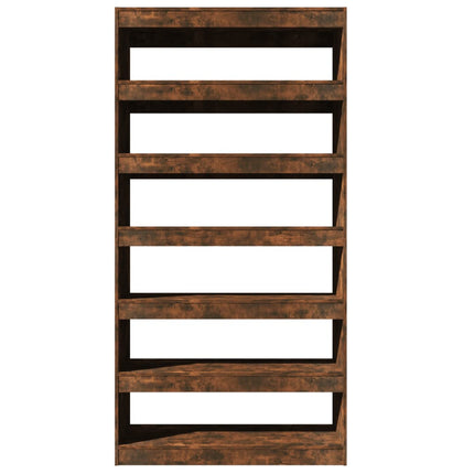 vidaXL Book Cabinet/Room Divider Smoked Oak 100x30x198 cm Engineered wood