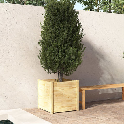 vidaXL Garden Planter 60x60x60 cm Solid Pinewood