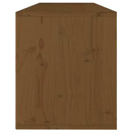 vidaXL Wall Cabinet Honey Brown 100x30x35 cm Solid Wood Pine
