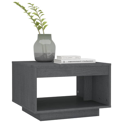 vidaXL Coffee Table Grey 50x50x33.5 cm Solid Pinewood