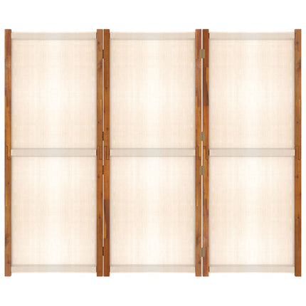3-Panel Room Divider Cream White 210x180 cm