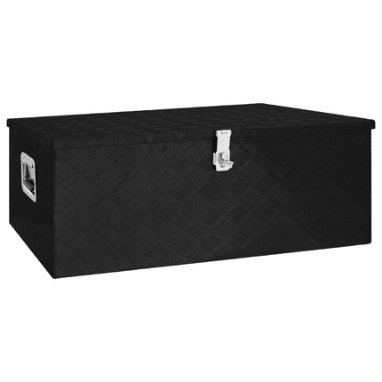 vidaXL Storage Box Black 100x55x37 cm Aluminium
