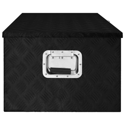 vidaXL Storage Box Black 100x55x37 cm Aluminium