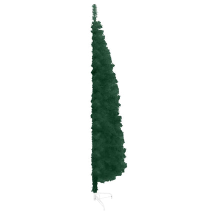Slim Artificial Half Christmas Tree with Stand Green 180 cm