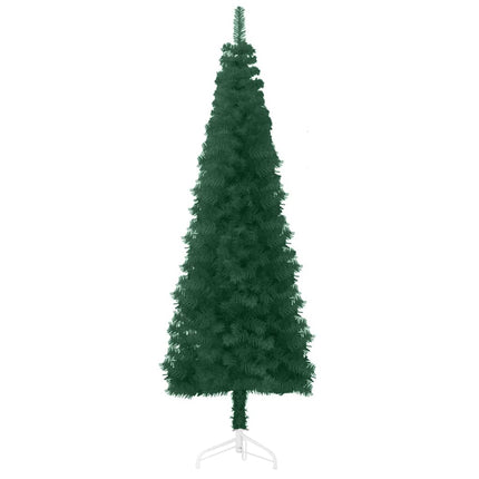 Slim Artificial Half Christmas Tree with Stand Green 150 cm