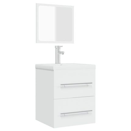 vidaXL Bathroom Cabinet with Mirror White 41x38.5x48 cm