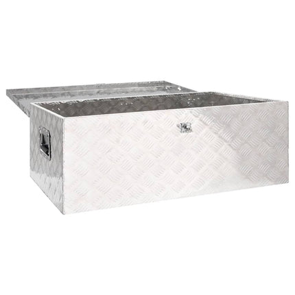 vidaXL Storage Box Silver 100x55x37 cm Aluminium