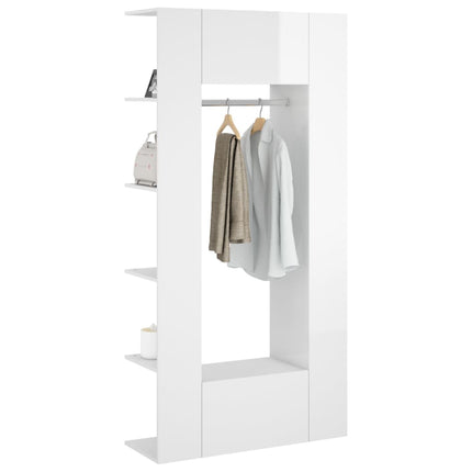 vidaXL Hallway Cabinets 2 pcs High Gloss White Engineered Wood