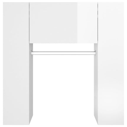 vidaXL Hallway Cabinets 2 pcs High Gloss White Engineered Wood