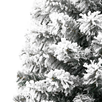 vidaXL Slim Artificial Half Christmas Tree with Flocked Snow 210 cm