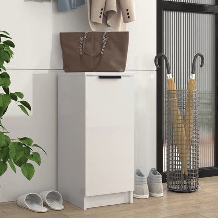 vidaXL Shoe Cabinet High Gloss White 30x35x70 cm Engineered Wood
