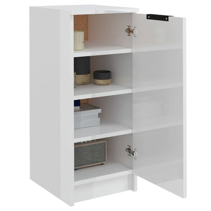 vidaXL Shoe Cabinet High Gloss White 30x35x70 cm Engineered Wood