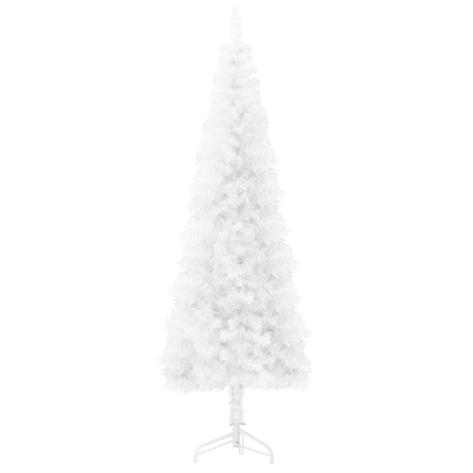 vidaXL Slim Artificial Half Christmas Tree with Stand White 150 cm