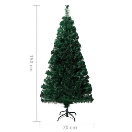 Artificial Christmas Tree with Stand Green 150 cm Fibre Optic