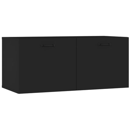 Wall Cabinet Black 80x35x36.5 cm Engineered Wood