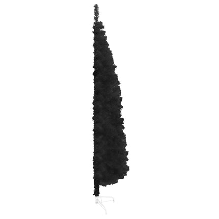 vidaXL Slim Artificial Half Christmas Tree with Stand Black 210 cm