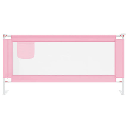 Toddler Safety Bed Rail Pink 190x25 cm Fabric