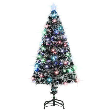 vidaXL Christmas Tree with LEDs Green and White 120 cm Fibre Optic