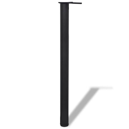 vidaXL 4 Height Adjustable Table Legs Black 870 mm