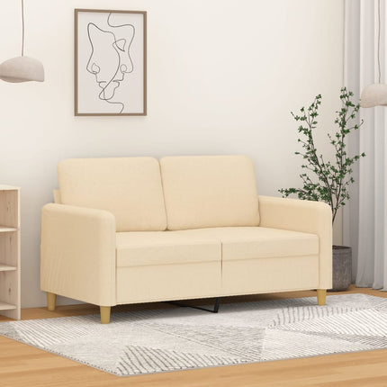 vidaXL 2-Seater Sofa Cream 120 cm Fabric