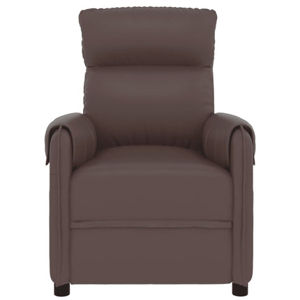 vidaXL Massage Recliner Chair Brown Faux Leather