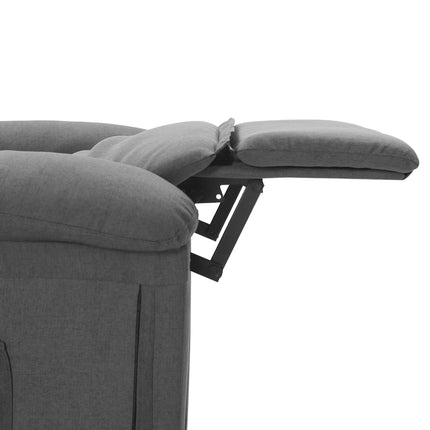 Massage Reclining Chair Light Grey Fabric