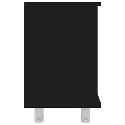 vidaXL Bathroom Cabinet Black 60x32x53.5 cm Chipboard