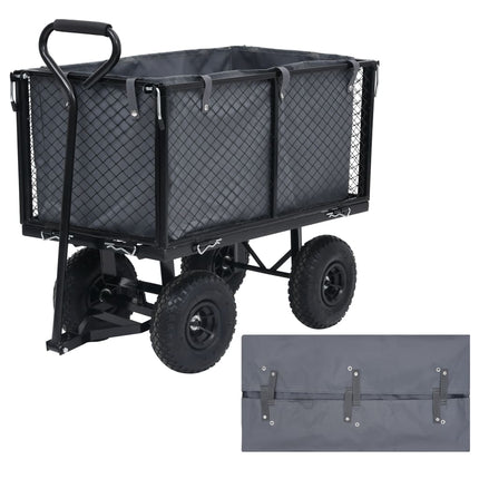 vidaXL Garden Cart Liner Dark Grey 86x46x41 cm Fabric