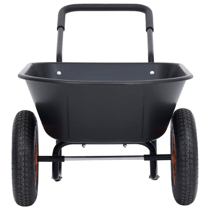 Wheelbarrow Black and Orange 78 L 100 kg