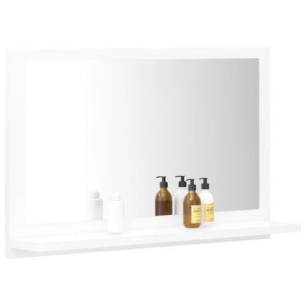 vidaXL Bathroom Mirror White 60cm Chipboard
