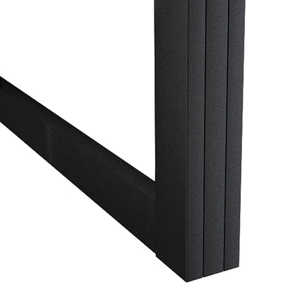 Sliding Door Aluminium and ESG Glass 76x205 cm Black