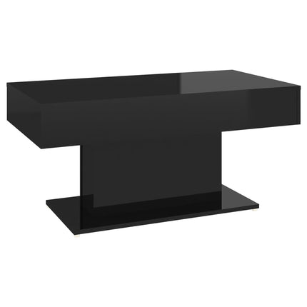 vidaXL Coffee Table High Gloss Black 96x50x45 cm Chipboard