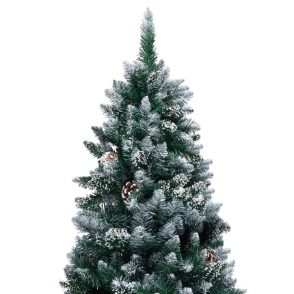 Artificial Christmas Tree with LEDs&Ball Set&Pine Cones 210 cm