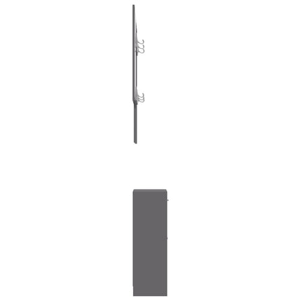 vidaXL Hallway Unit High Gloss Grey 100x25x76.5 cm Chipboard