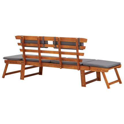 vidaXL 2-in-1 Garden Daybed with Cushion 190 cm Solid Acacia Wood