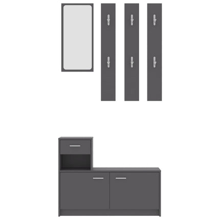vidaXL Hallway Unit Grey 100x25x76.5 cm Chipboard