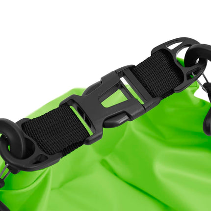 vidaXL Dry Bag with Zipper Green 15 L PVC