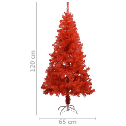 vidaXL Artificial Christmas Tree with Stand Red 120 cm PVC