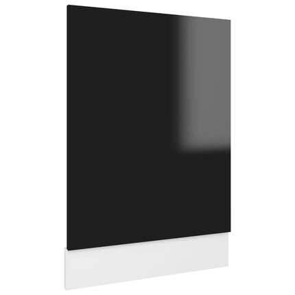 vidaXL Dishwasher Panel High Gloss Black 45x3x67 cm Chipboard