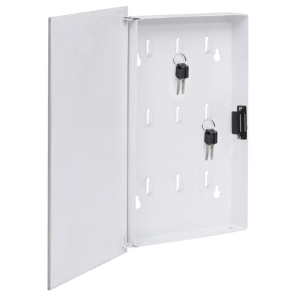 Key Box with Magnetic Board White 30x20x5.5 cm