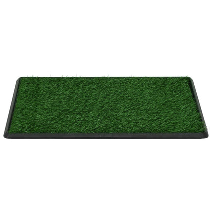 vidaXL Pet Toilets 2 Pieces with Tray and Artificial Turf Green 76x51x3 cm WC