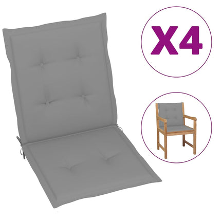 vidaXL Garden Chair Cushions 4 pcs Grey 100x50x3 cm