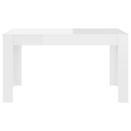 vidaXL Dining Table High Gloss White 140x74.5x76 cm Chipboard